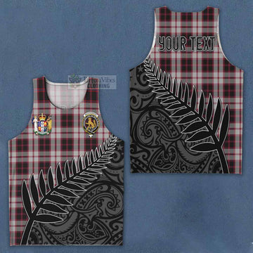 MacPherson (McPherson) Crest Tartan Men's Tank Top with New Zealand Silver Fern Half Style