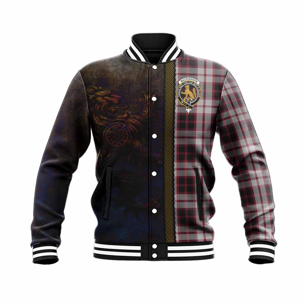 MacPherson (McPherson) Tartan Family Crest Baseball Jacket Alba Gu Brath Be Brave Lion Ancient Style Unisex - Tartan Vibes Clothing