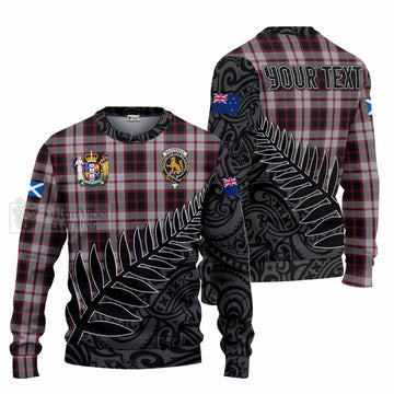 MacPherson (McPherson) Crest Tartan Knitted Sweater with New Zealand Silver Fern Half Style