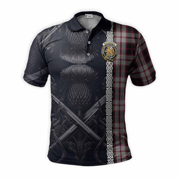 MacPherson (McPherson) Tartan Polo Shirt with Family Crest Cross Sword Thistle Celtic Vibes