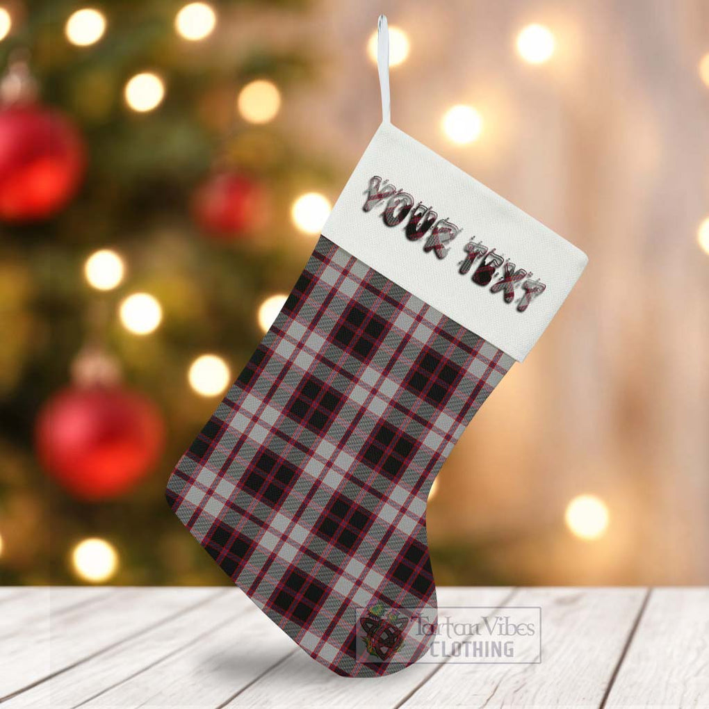 Tartan Vibes Clothing MacPherson (McPherson) Tartan Christmas Stocking with Personalized Text