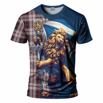 MacPherson (McPherson) Tartan Family Crest T-Shirt with Scottish Majestic Lion