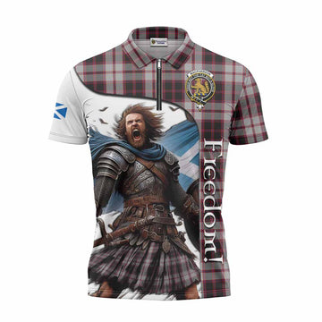 MacPherson (McPherson) Crest Tartan Zipper Polo Shirt Inspired by the Freedom of Scottish Warrior