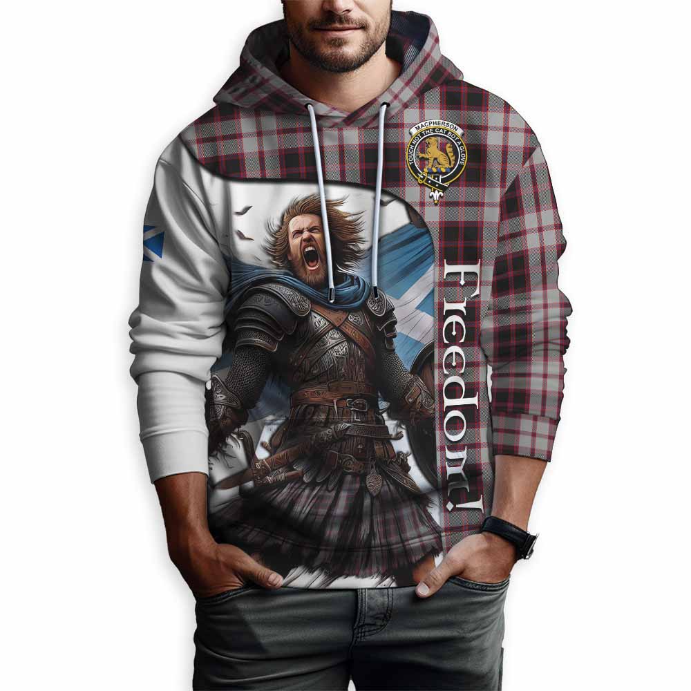 Tartan Vibes Clothing MacPherson (McPherson) Crest Tartan Hoodie Inspired by the Freedom of Scottish Warrior