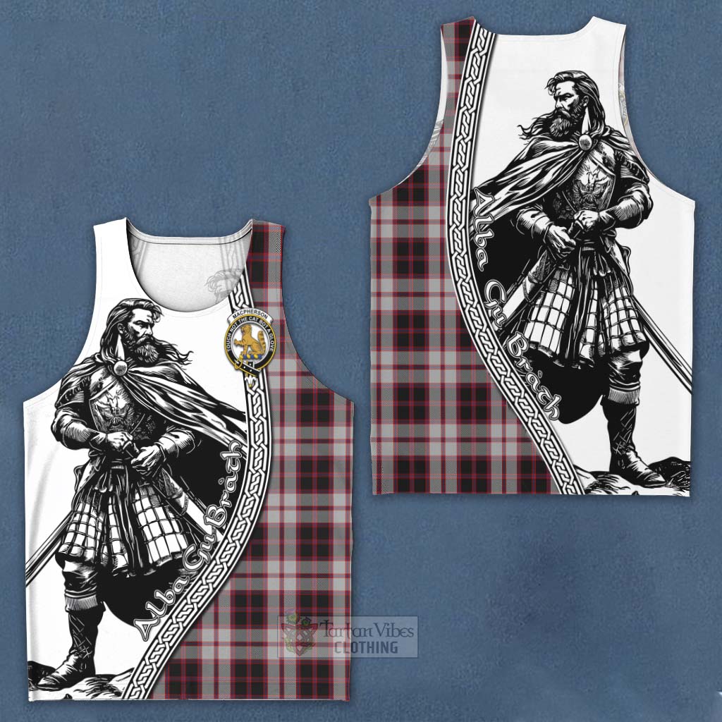 Tartan Vibes Clothing MacPherson (McPherson) Tartan Clan Crest Men's Tank Top with Highlander Warrior Celtic Style