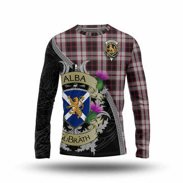 MacPherson (McPherson) Tartan Family Crest Long Sleeve T-Shirt Lion Rampant Royal Thistle Shield Celtic Inspired Unisex - Tartan Vibes Clothing