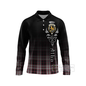 MacPherson (McPherson) Tartan Long Sleeve Polo Shirt Featuring Alba Gu Brath Family Crest Celtic Inspired Unisex - Tartan Vibes Clothing