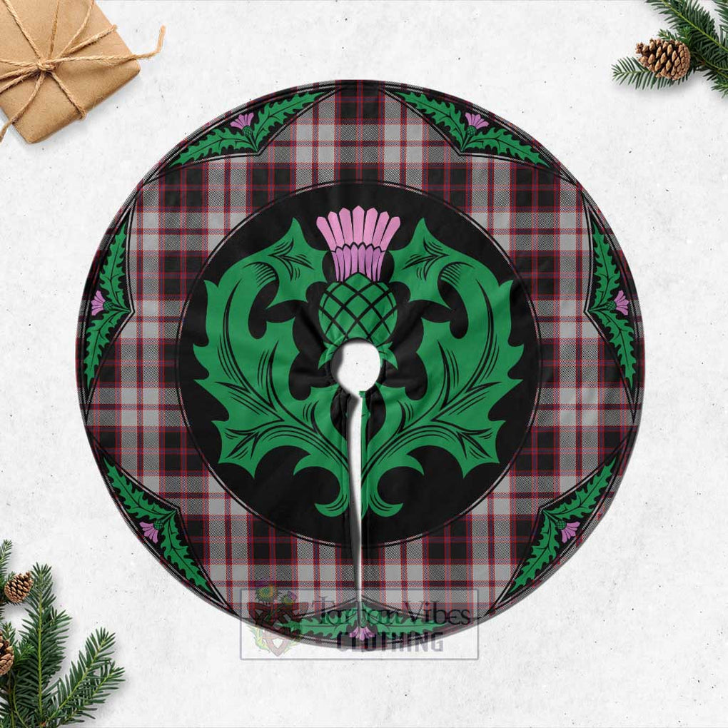 Tartan Vibes Clothing MacPherson (McPherson) Tartan Christmas Tree Skirt Scottish Thistle Style