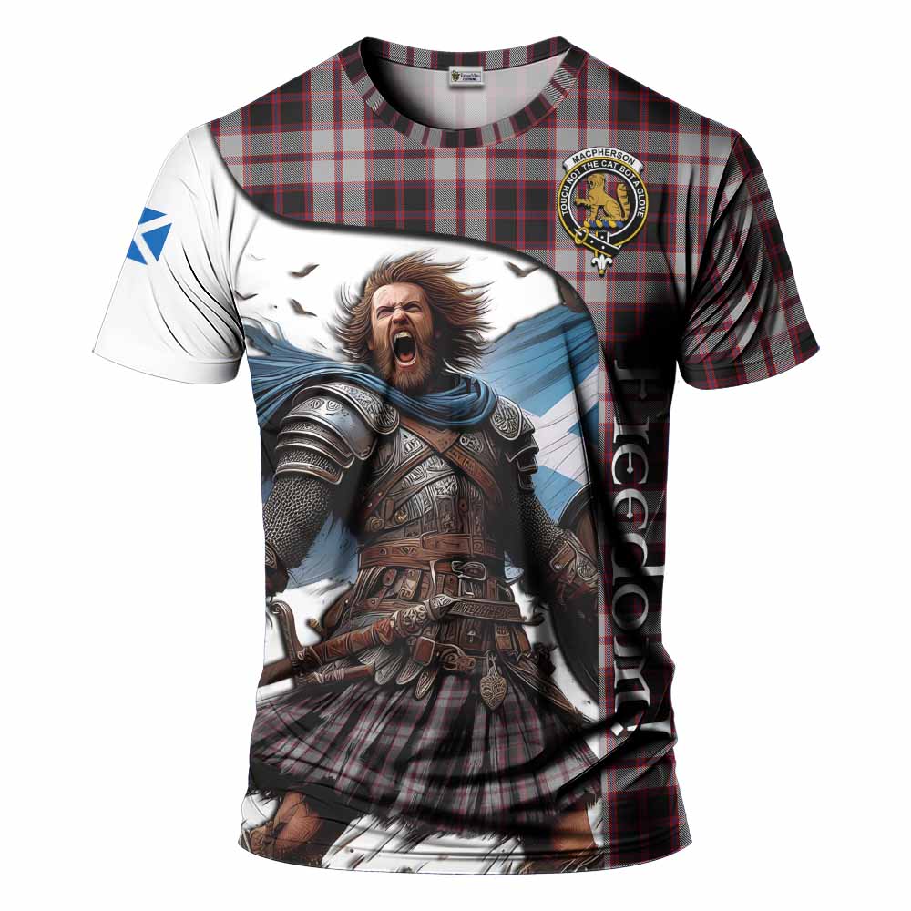 MacPherson (McPherson) Crest Tartan T-Shirt Inspired by the Freedom of Scottish Warrior