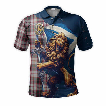 MacPherson (McPherson) Tartan Family Crest Men's Polo Shirt with Scottish Majestic Lion