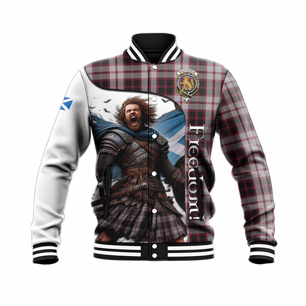 Tartan Vibes Clothing MacPherson (McPherson) Crest Tartan Baseball Jacket Inspired by the Freedom of Scottish Warrior