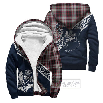 MacPherson (McPherson) Tartan Sherpa Hoodie Featuring Thistle and Scotland Map