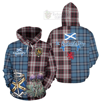 MacPherson (McPherson) Tartan Hoodie Happy St. Andrew's Day Half Tartan Style