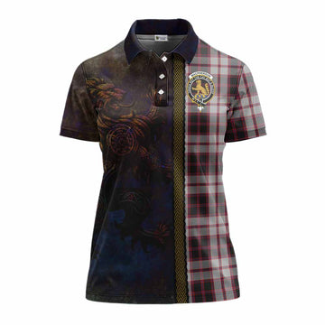 MacPherson (McPherson) Tartan Family Crest Women's Polo Shirt Alba Gu Brath Be Brave Lion Ancient Style Women - Tartan Vibes Clothing