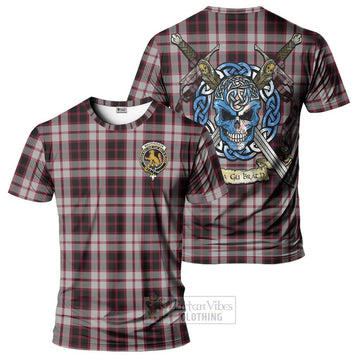 MacPherson (McPherson) Tartan T-Shirt with Family Crest Celtic Skull Style