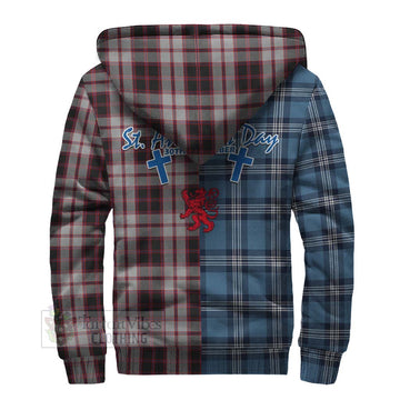 MacPherson (McPherson) Tartan Sherpa Hoodie Happy St. Andrew's Day Half Tartan Style