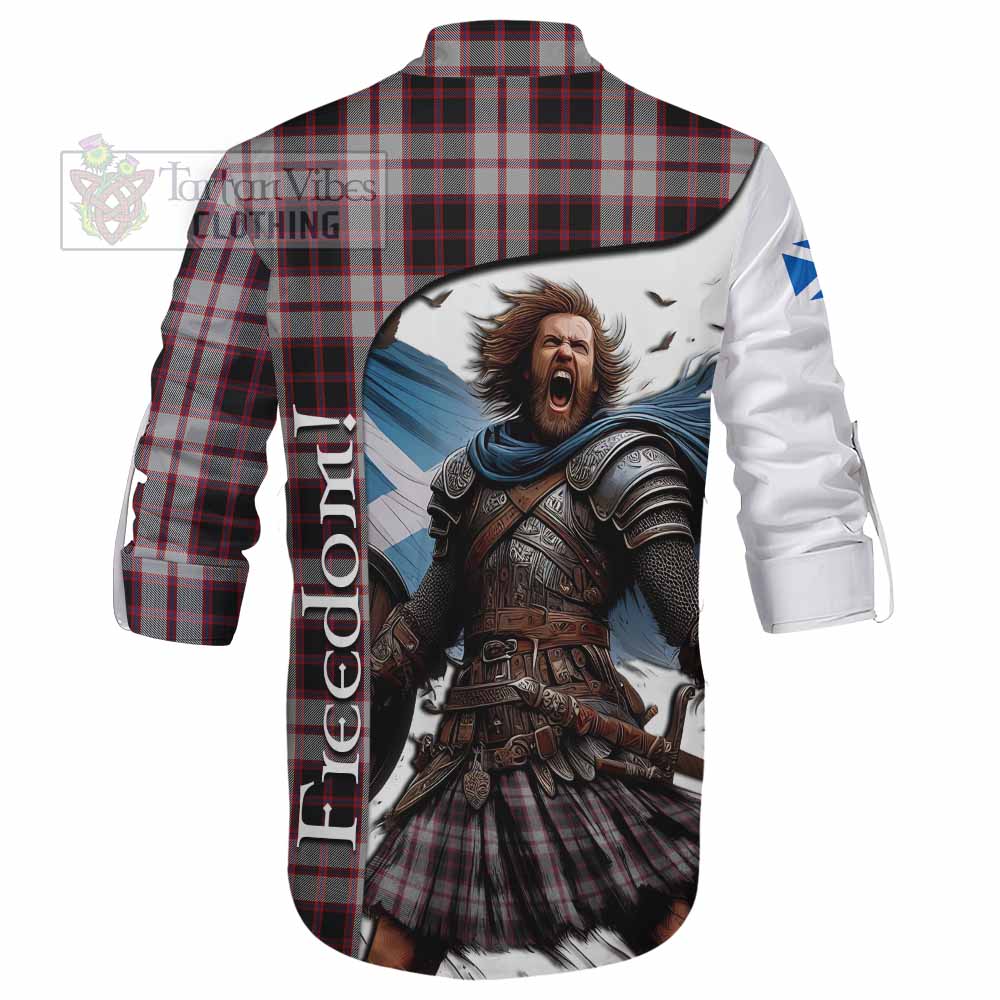 Tartan Vibes Clothing MacPherson (McPherson) Crest Tartan Ghillie Kilt Shirt Inspired by the Freedom of Scottish Warrior