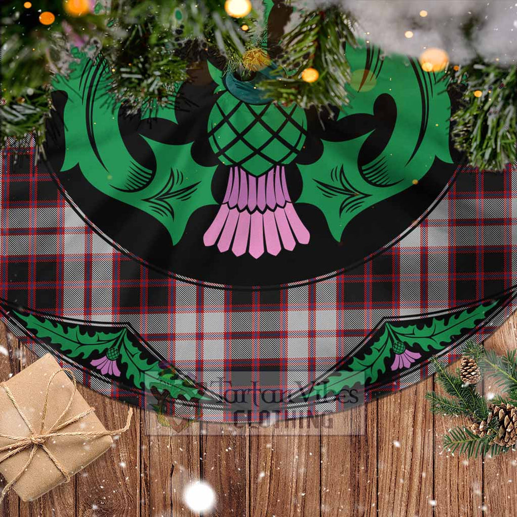 Tartan Vibes Clothing MacPherson (McPherson) Tartan Christmas Tree Skirt Scottish Thistle Style