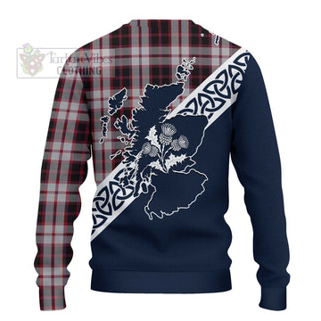 MacPherson (McPherson) Tartan Ugly Sweater Featuring Thistle and Scotland Map