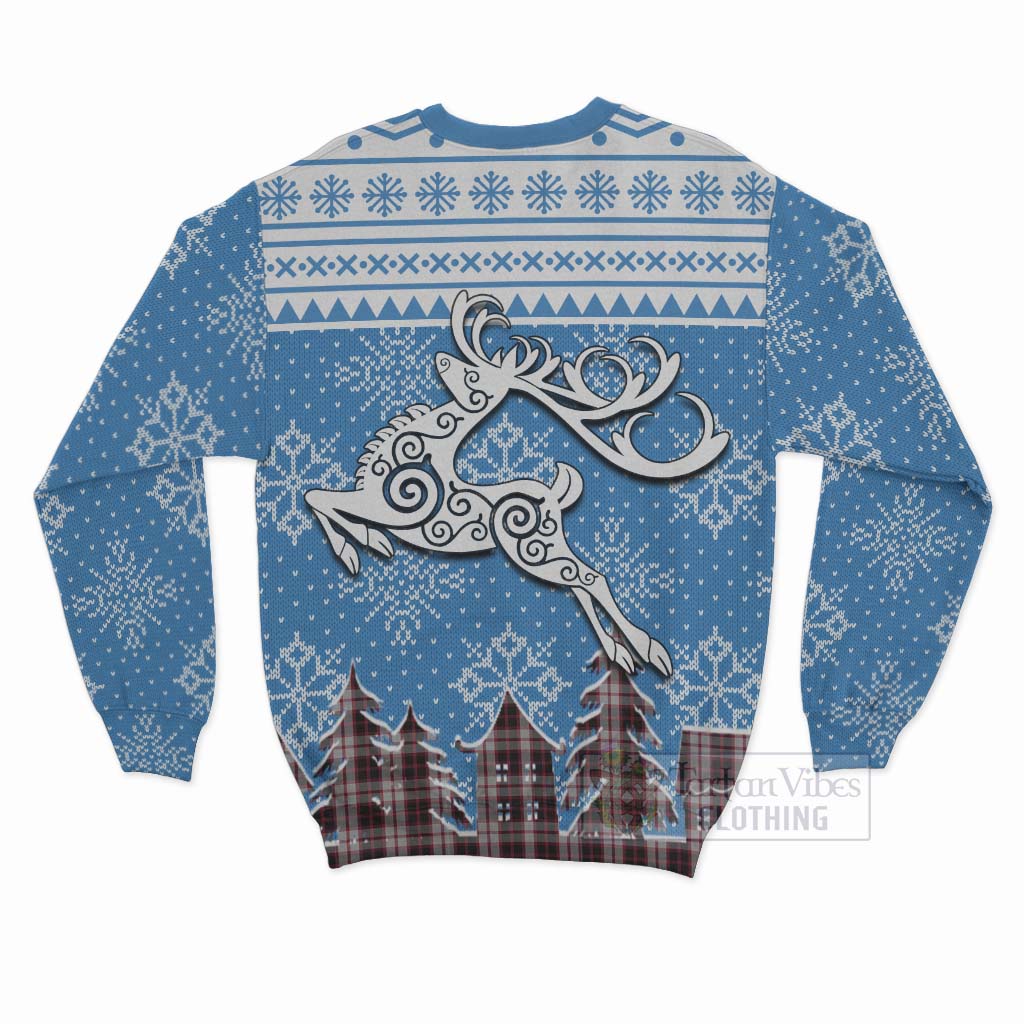 Tartan Vibes Clothing MacPherson (McPherson) Clan Christmas Sweatshirt Celtic Reindeer Style