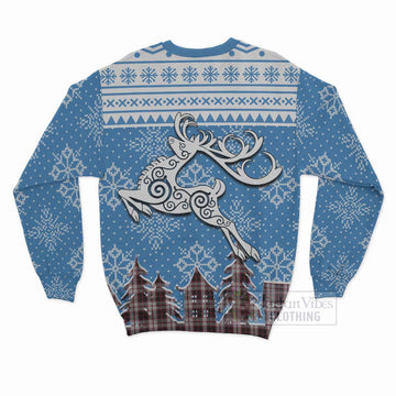 MacPherson (McPherson) Clan Christmas Sweatshirt Celtic Reindeer Style