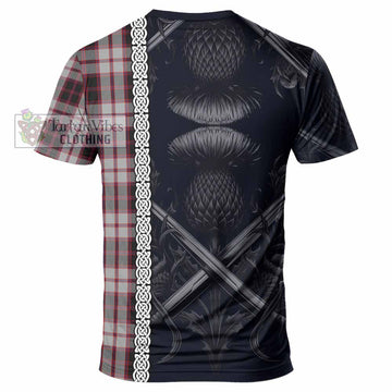 MacPherson (McPherson) Tartan T-Shirt with Family Crest Cross Sword Thistle Celtic Vibes