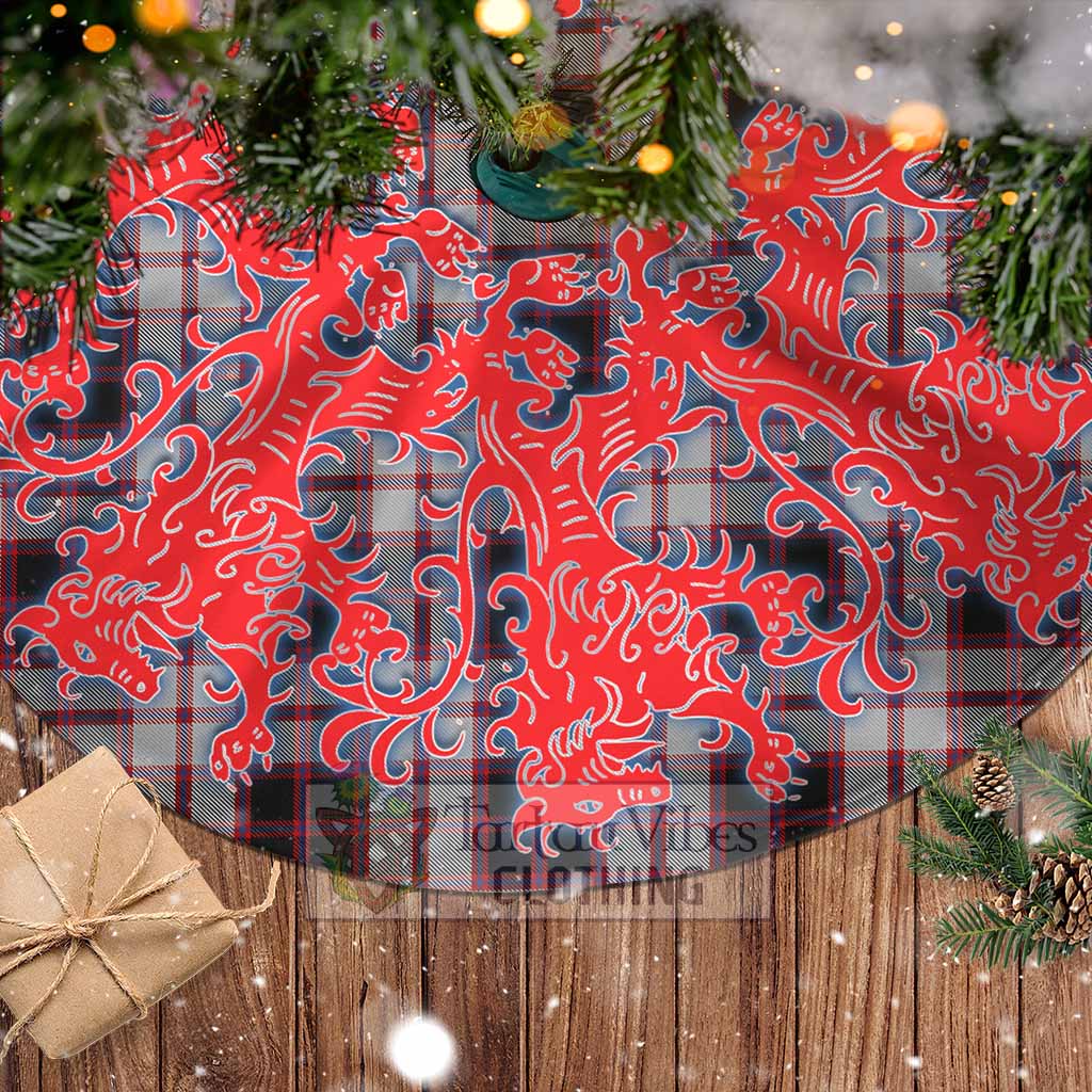 Tartan Vibes Clothing MacPherson (McPherson) Tartan Christmas Tree Skirt Lion Rampant Style