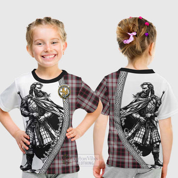 MacPherson (McPherson) Tartan Clan Crest Kid T-Shirt with Highlander Warrior Celtic Style