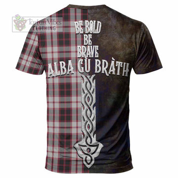 MacPherson (McPherson) Tartan Family Crest T-Shirt Alba Gu Brath Be Brave Lion Ancient Style - Tartan Vibes Clothing