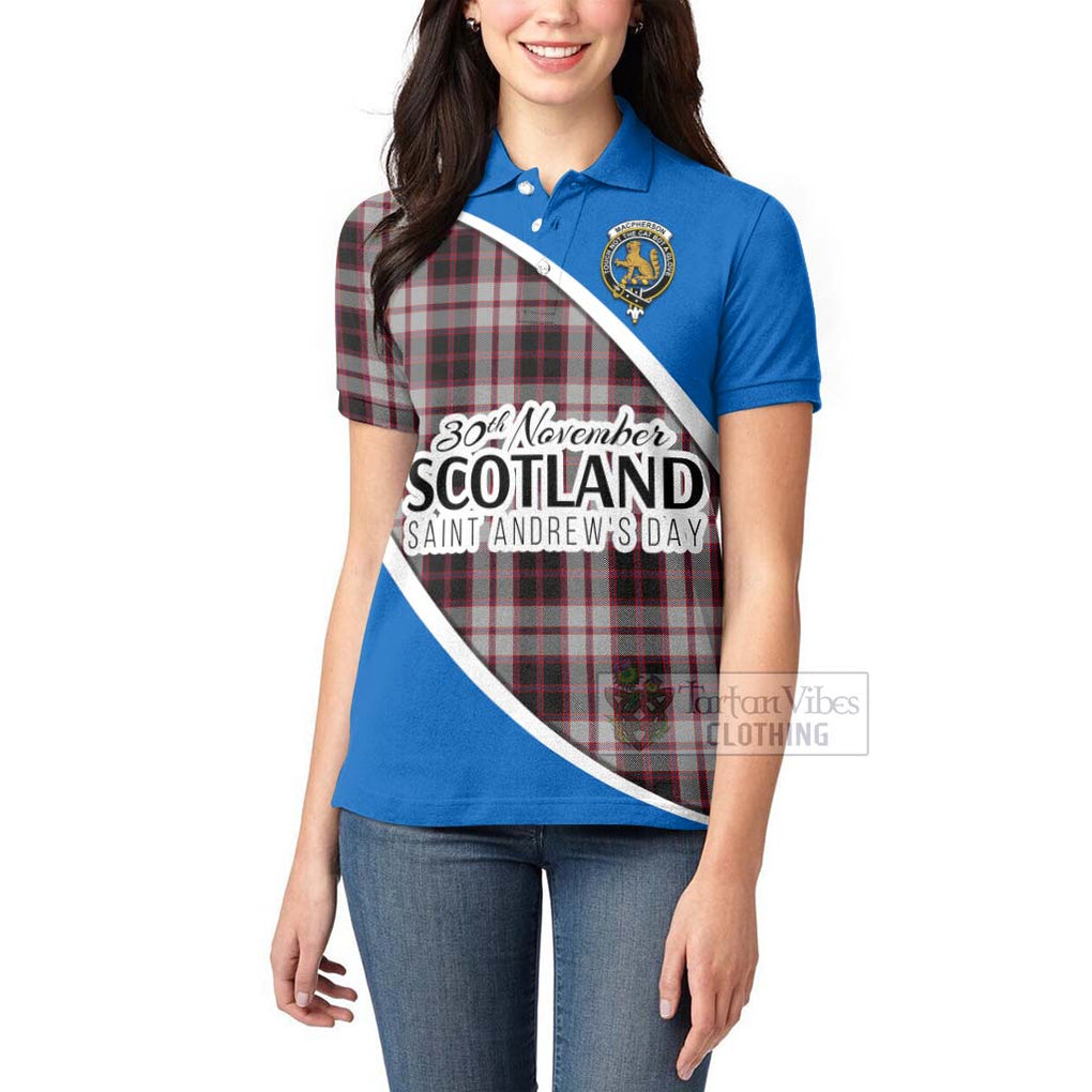 Tartan Vibes Clothing MacPherson (McPherson) Family Crest Tartan Women's Polo Shirt Celebrate Saint Andrew's Day in Style