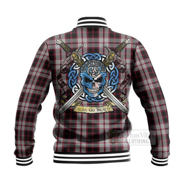 MacPherson (McPherson) Tartan Baseball Jacket with Family Crest Celtic Skull Style