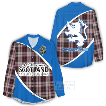 MacPherson (McPherson) Family Crest Tartan Women's Casual Shirt Celebrate Saint Andrew's Day in Style