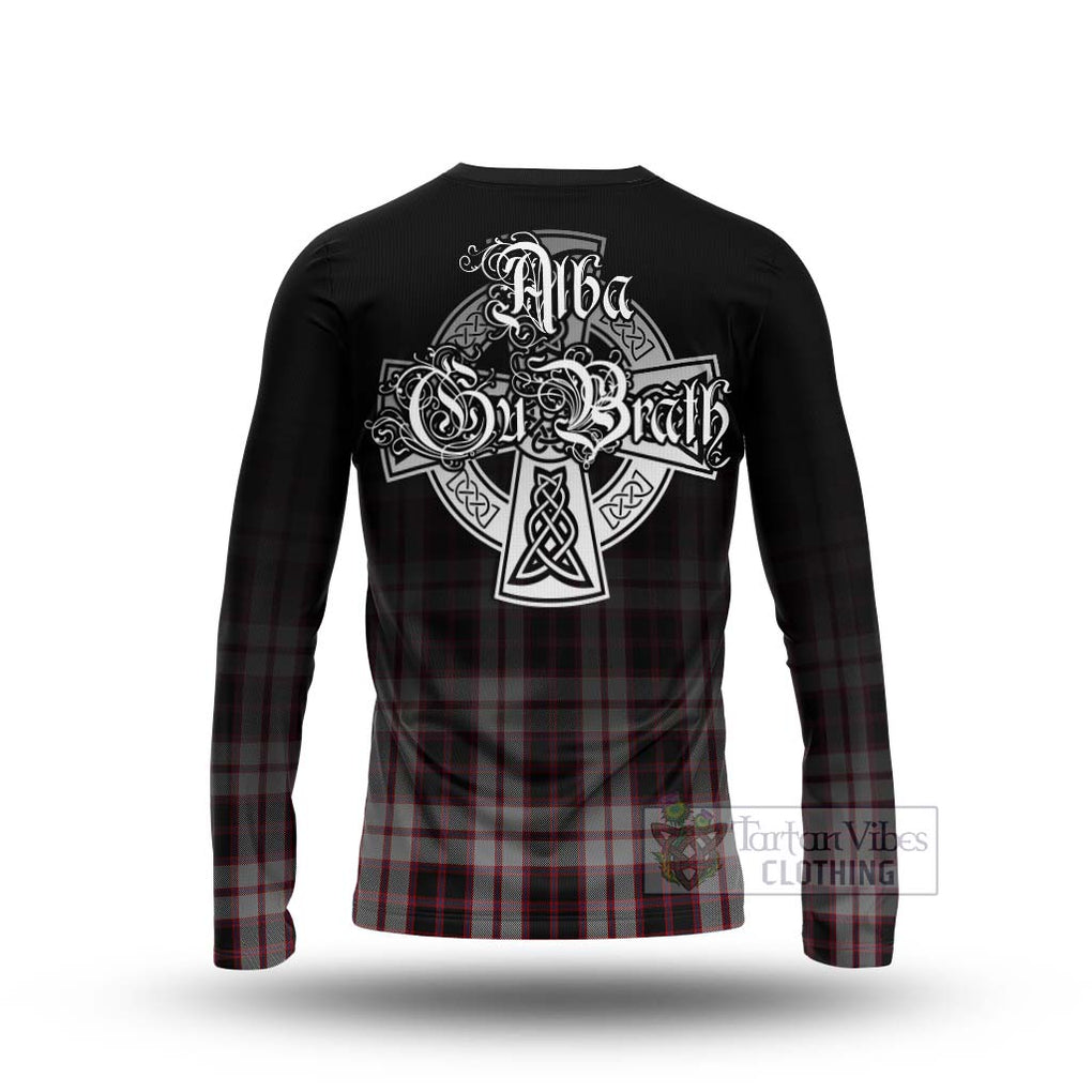 Tartan Vibes Clothing MacPherson (McPherson) Tartan Long Sleeve T-Shirt Featuring Alba Gu Brath Family Crest Celtic Inspired