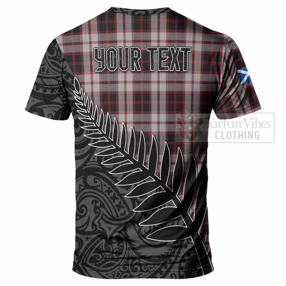 Tartan Vibes Clothing MacPherson (McPherson) Crest Tartan T-Shirt with New Zealand Silver Fern Half Style