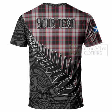 MacPherson (McPherson) Crest Tartan T-Shirt with New Zealand Silver Fern Half Style