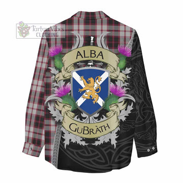 MacPherson (McPherson) Tartan Family Crest Women's Casual Shirt Lion Rampant Royal Thistle Shield Celtic Inspired - Tartan Vibes Clothing