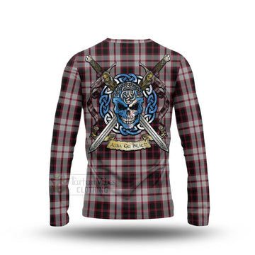 MacPherson (McPherson) Tartan Long Sleeve T-Shirt with Family Crest Celtic Skull Style