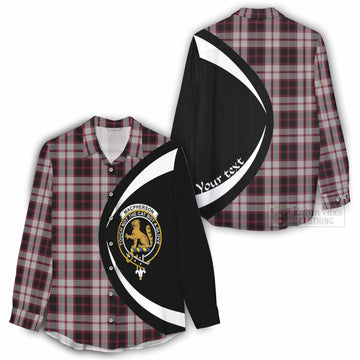 MacPherson (McPherson) Tartan Women's Casual Shirt with Family Crest Circle Style