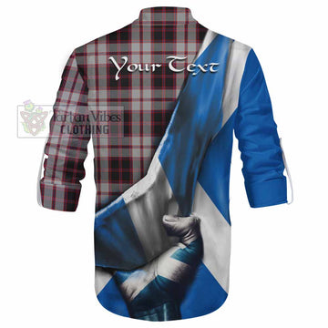 MacPherson (McPherson) Tartan Ghillie Kilt Shirt with Family Crest Scotland Patriotic Style