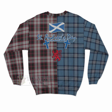 MacPherson (McPherson) Tartan Sweatshirt Happy St. Andrew's Day Half Tartan Style