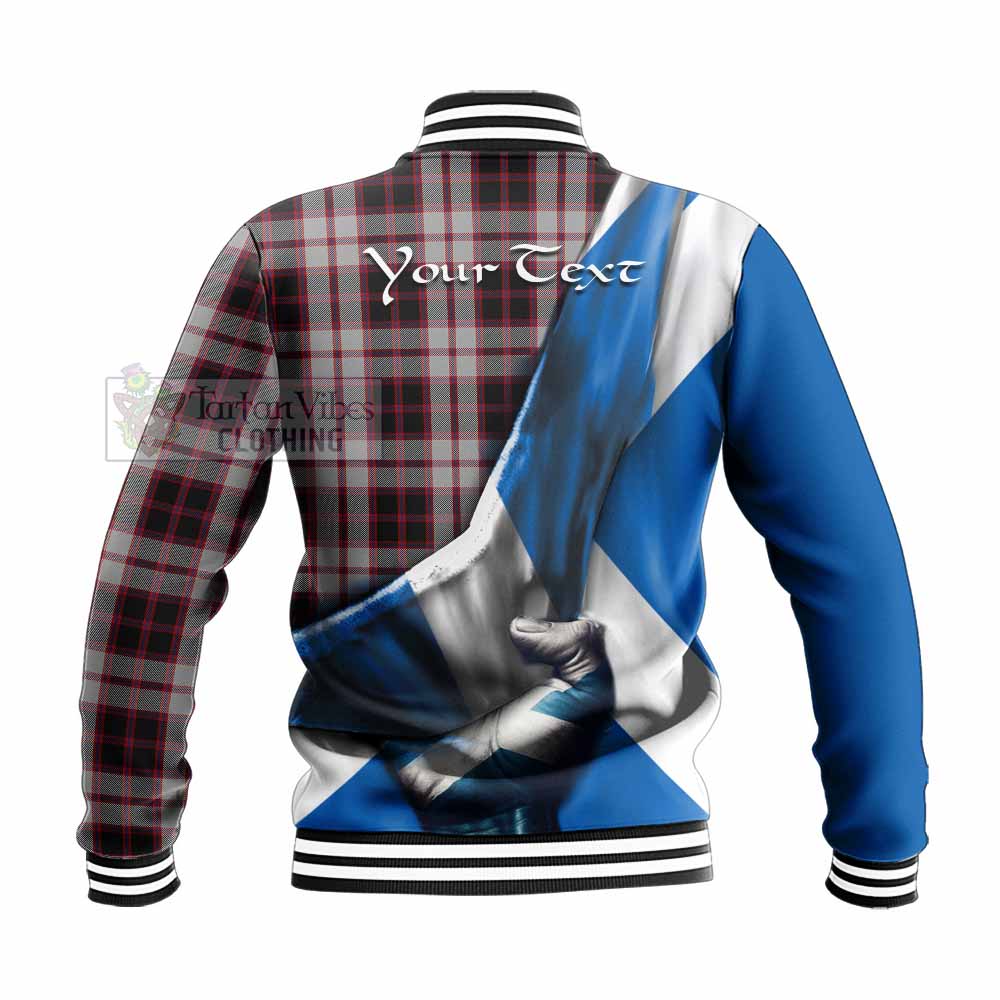 Tartan Vibes Clothing MacPherson (McPherson) Tartan Baseball Jacket with Family Crest Scotland Patriotic Style