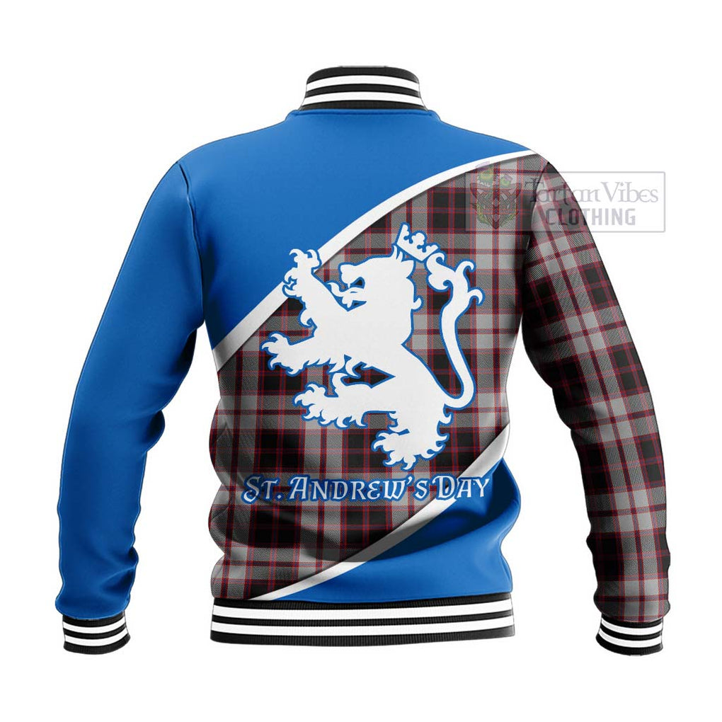 Tartan Vibes Clothing MacPherson (McPherson) Family Crest Tartan Baseball Jacket Celebrate Saint Andrew's Day in Style