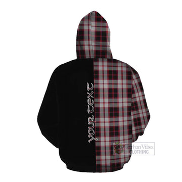 MacPherson (McPherson) Tartan Cotton Hoodie with Family Crest and Half Of Me Style