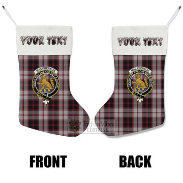 MacPherson (McPherson) Tartan Family Crest Christmas Stocking with Personalized Text