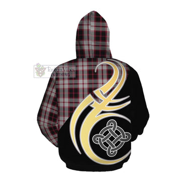 MacPherson (McPherson) Tartan Cotton Hoodie with Family Crest and Celtic Symbol Style