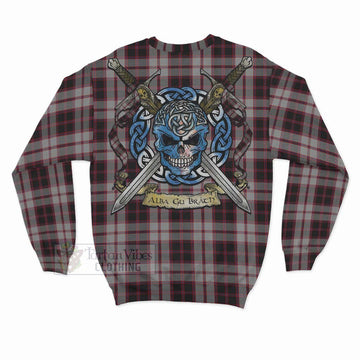 MacPherson (McPherson) Tartan Sweatshirt with Family Crest Celtic Skull Style