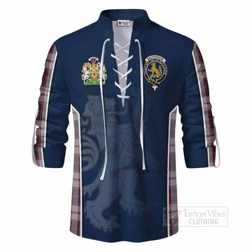 MacPherson (McPherson) Tartan Ghillie Kilt Shirt with Family Crest and Lion Rampant Vibes Sport Style