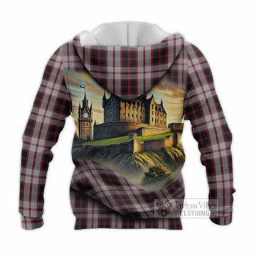 MacPherson (McPherson) Tartan Family Crest Knitted Hoodie with Scottish Ancient Castle Style - Tartan Vibes Clothing