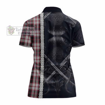 MacPherson (McPherson) Tartan Women's Polo Shirt with Family Crest Cross Sword Thistle Celtic Vibes - Tartan Vibes Clothing