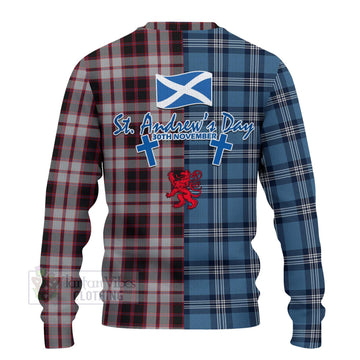 MacPherson (McPherson) Tartan Knitted Sweater Happy St. Andrew's Day Half Tartan Style